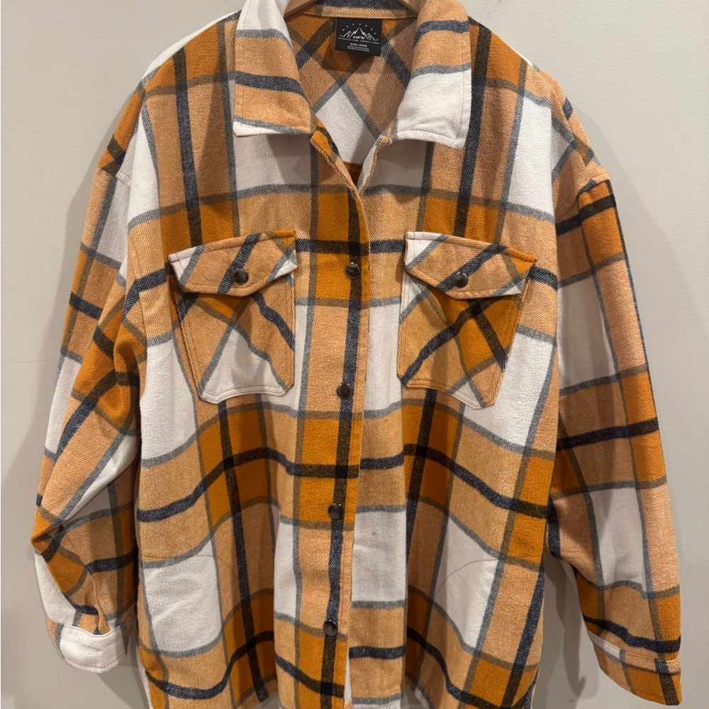 Women's HFX Plaid Shacket Button Up‎ XXL